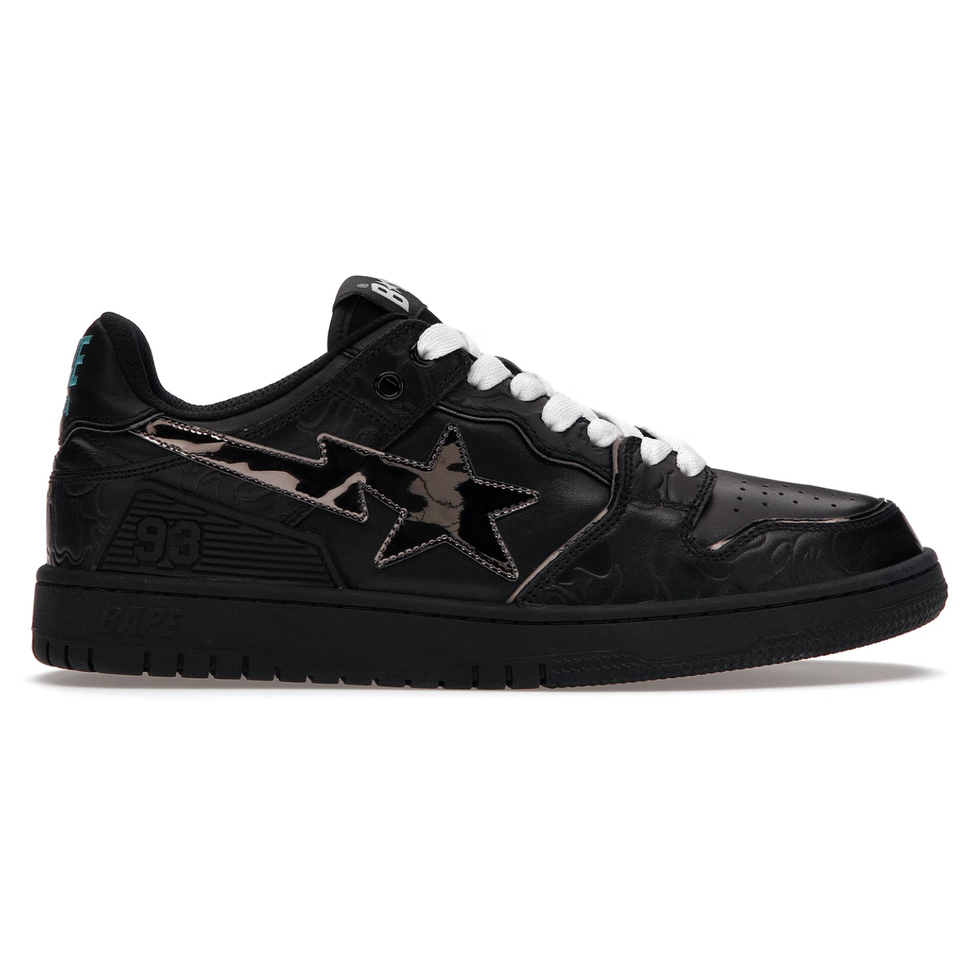 A Bathing Ape Bape SK8 Sta Black Silver