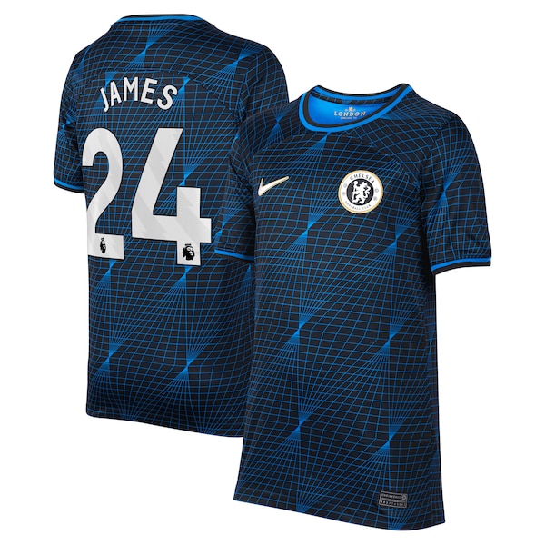 Reece James Chelsea Nike Youth 2023/24 Away Stadium Replica Player Jersey - Navy