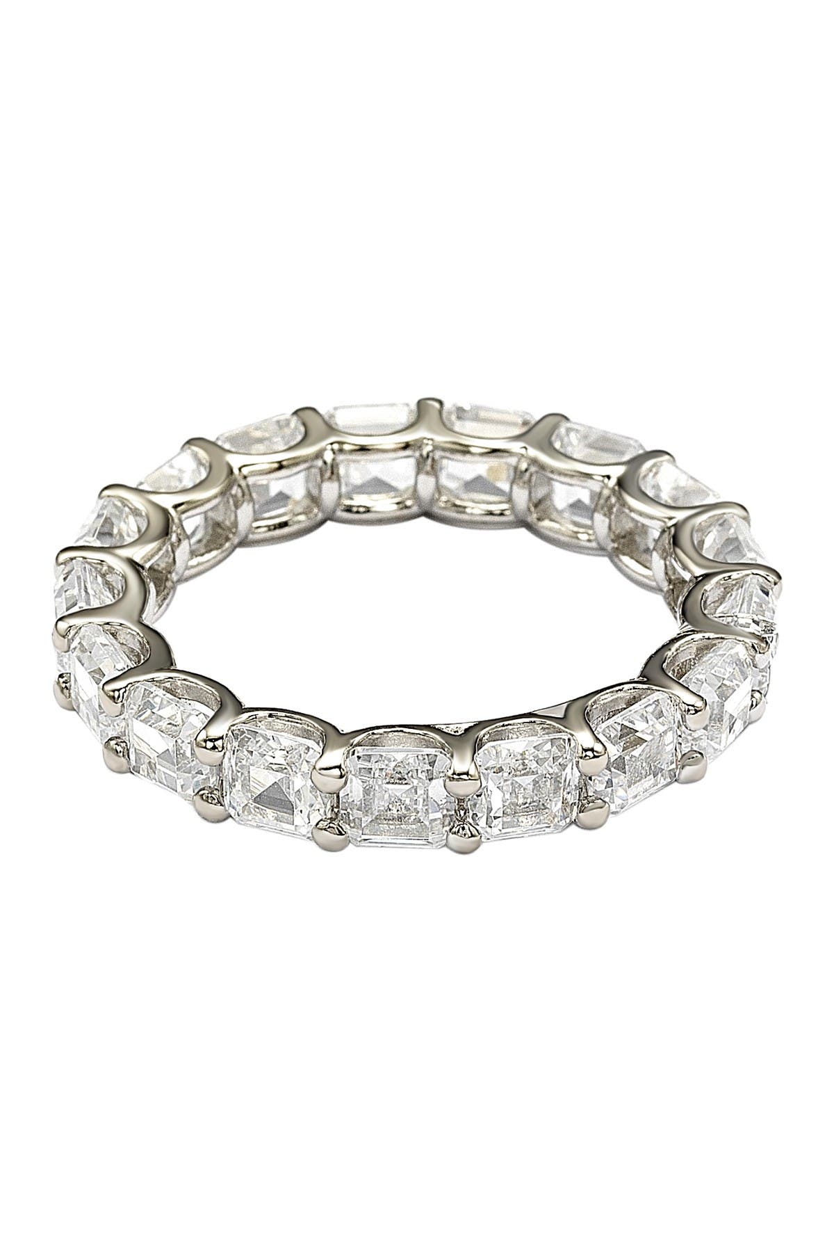SUZY LEVIAN Sterling Silver CZ White Modern Eternity Band
