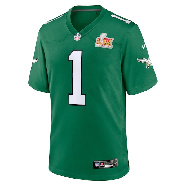 Jalen Hurts Philadelphia Eagles Nike Super Bowl LIX 2nd Alternate Game Jersey - Kelly Green
