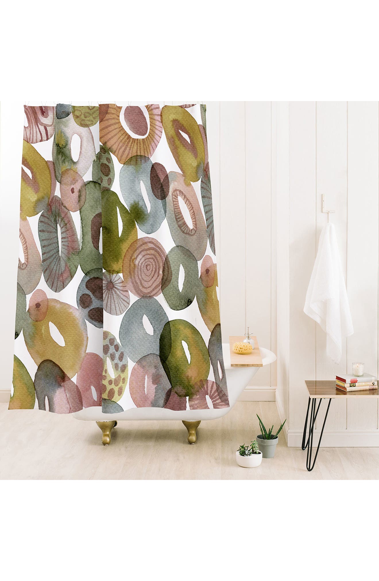 Deny Designs Tides Stones Shower Curtain