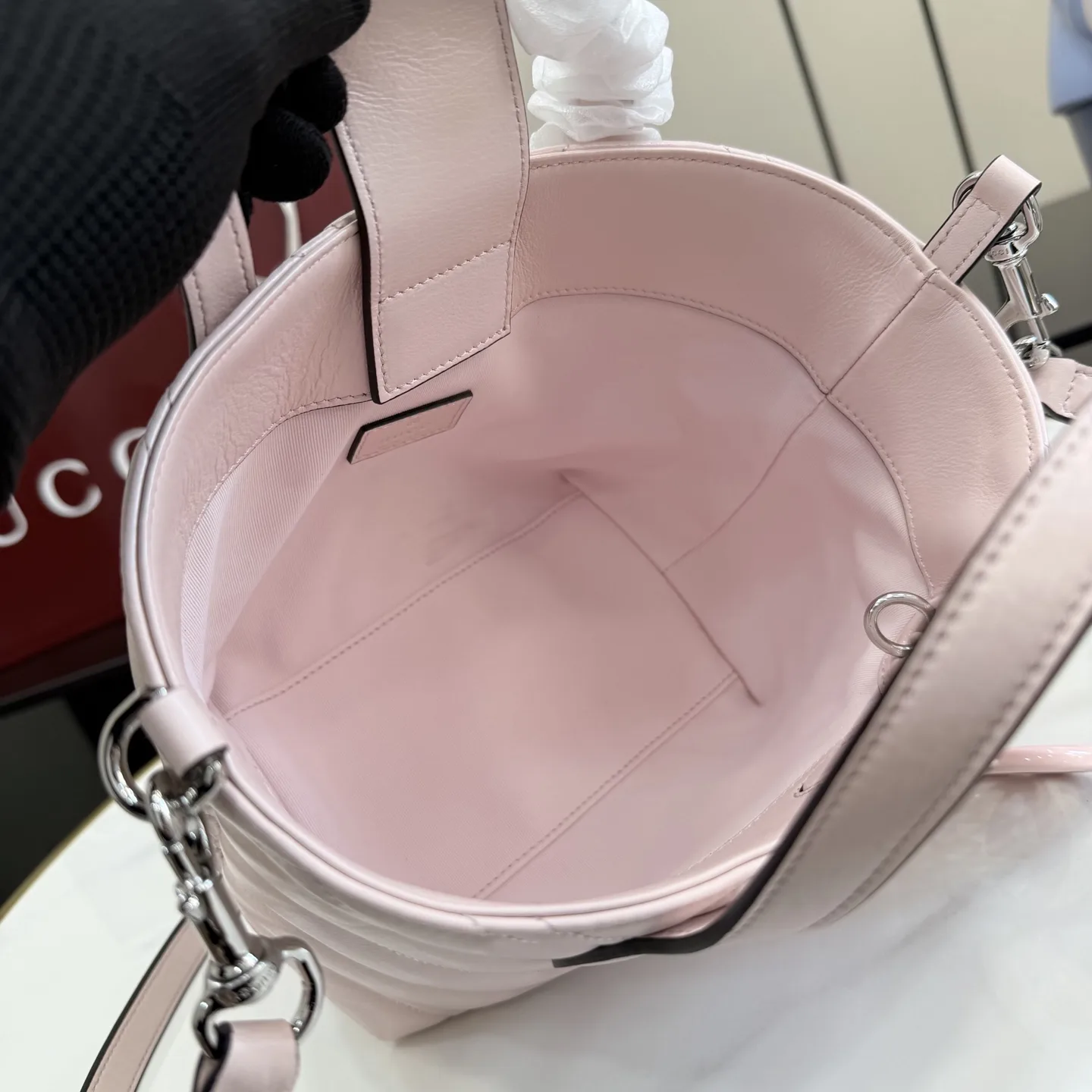 Gucci Pink Marmont GG Supreme Canvas Tote Bag product photo from LabelPicks