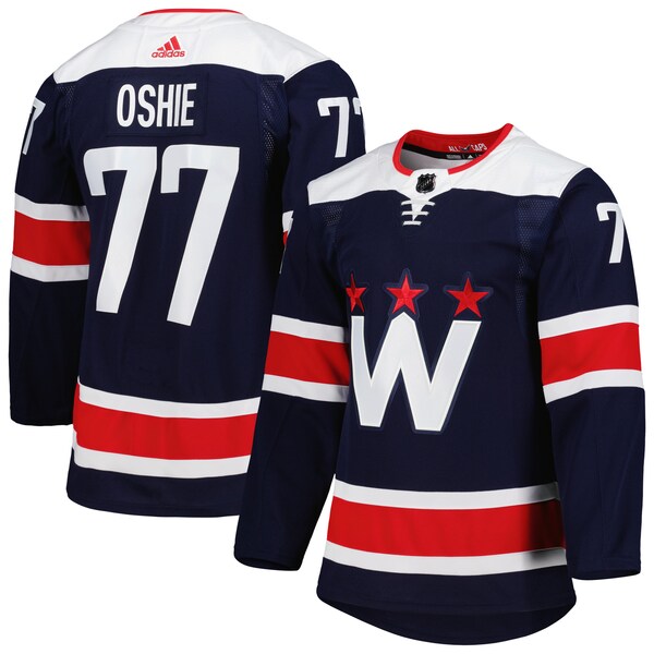 TJ Oshie Washington Capitals adidas Alternate Primegreen Authentic Player Jersey - Navy/Red