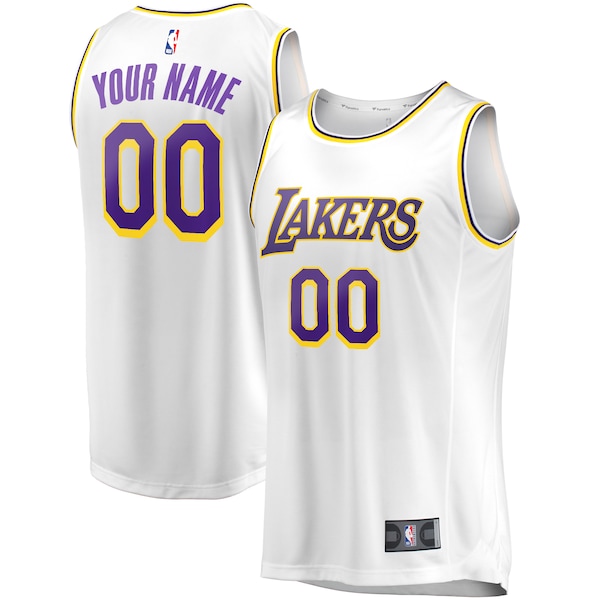 Los Angeles Lakers  Youth Fast Break Replica Custom Jersey - Association Edition - White