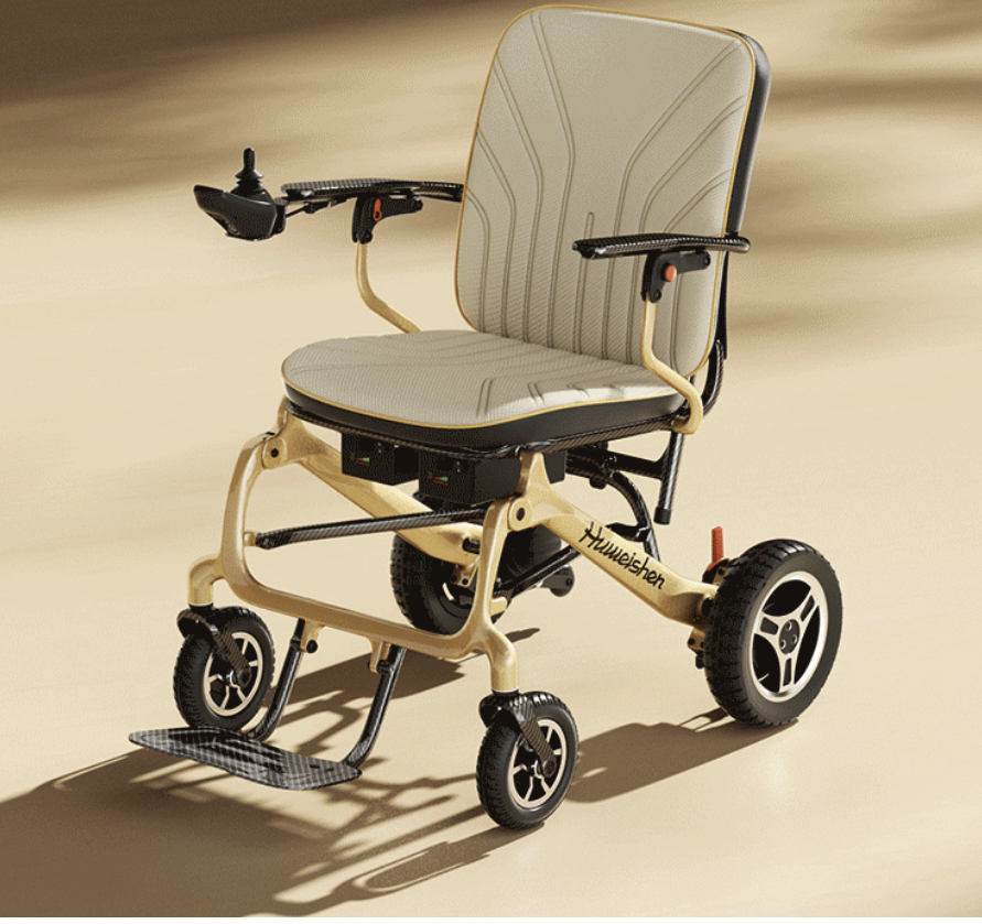 Electric Wheelchair Carbon Fiber Lightweight Foldable Elderly Mobility 14.9KG   - GreshamTech