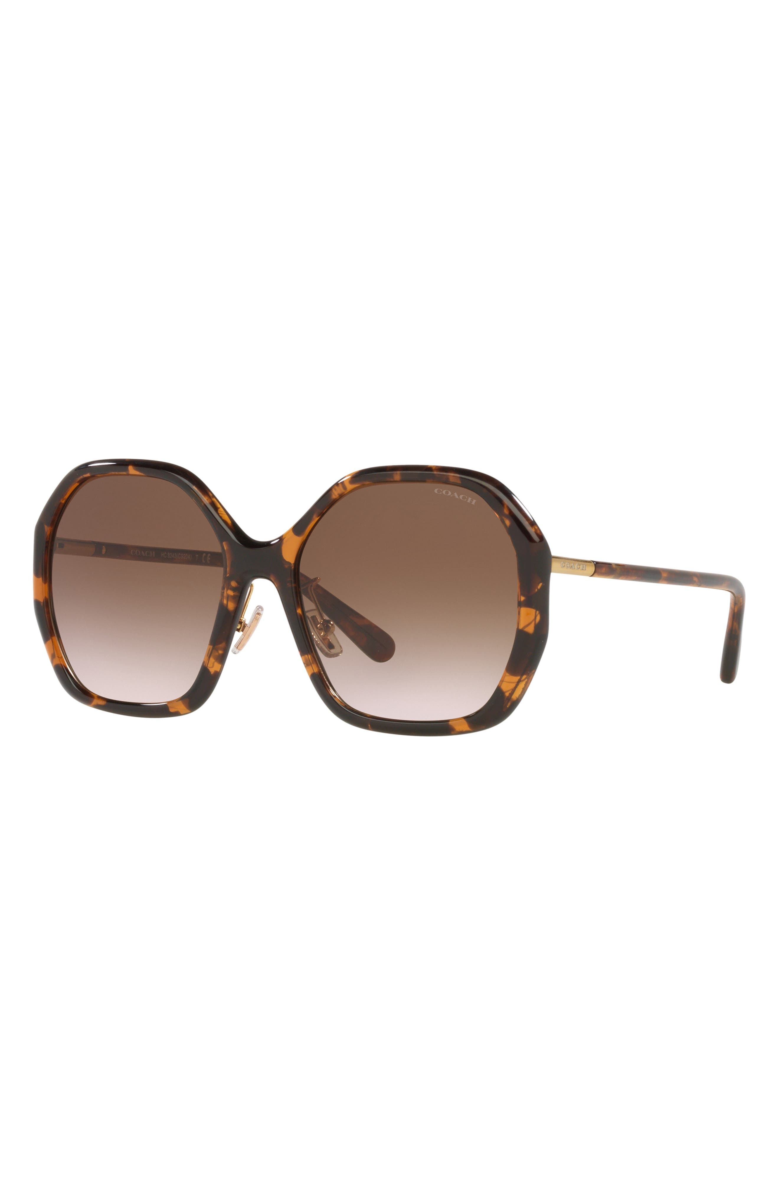 COACH 57mm Gradient Round Sunglasses