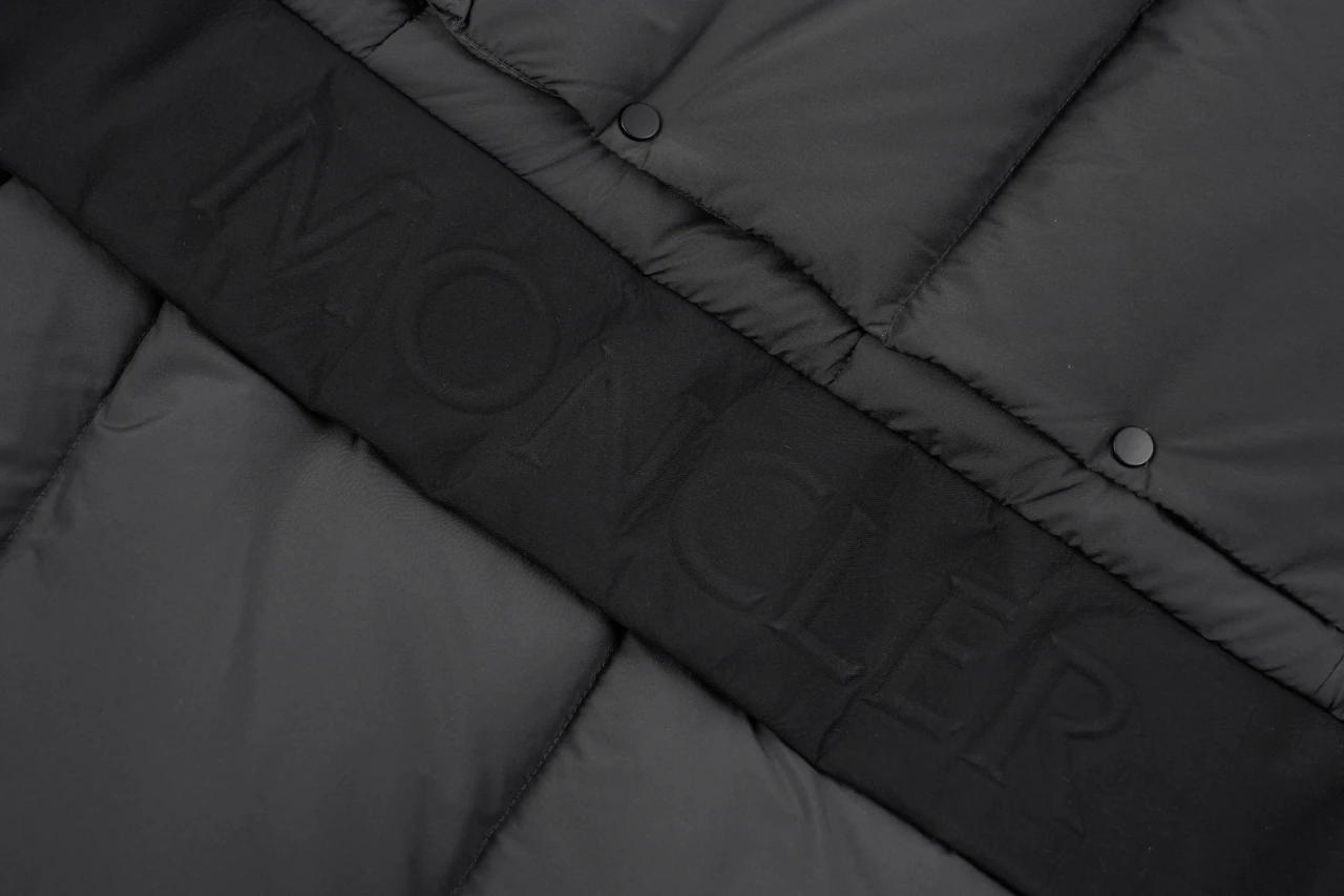 Moncler Charcoal Paneled Quilted Down Jacket product photo from LabelPicks