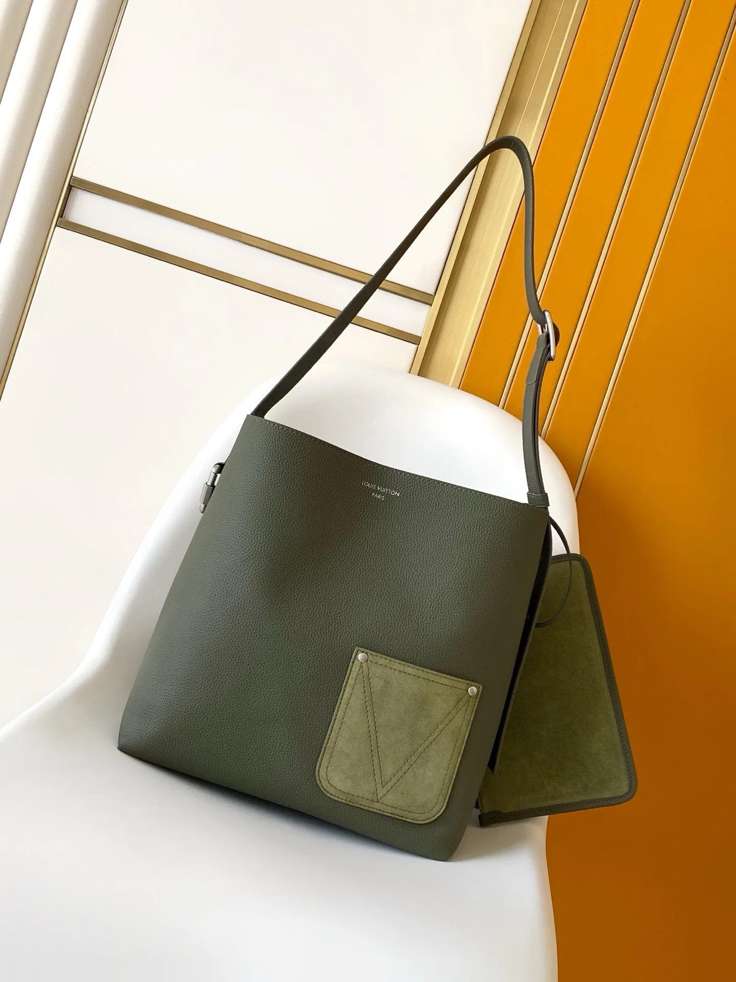 Louis Vuitton Grained Leather Hobo Bag product photo from LabelPicks