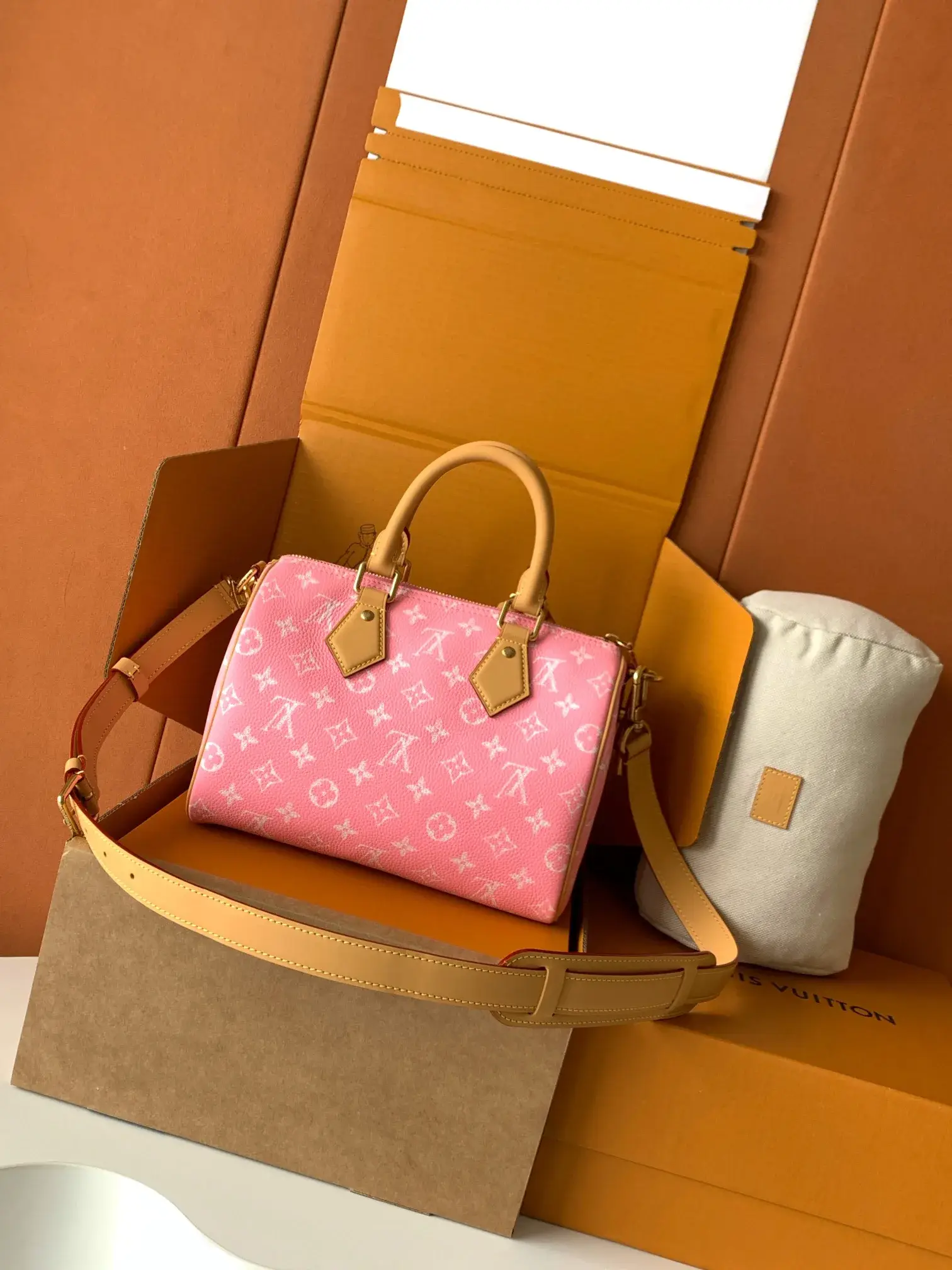 Louis Vuitton Speedy Pink Calfskin Top Handle Bag product photo from LabelPicks