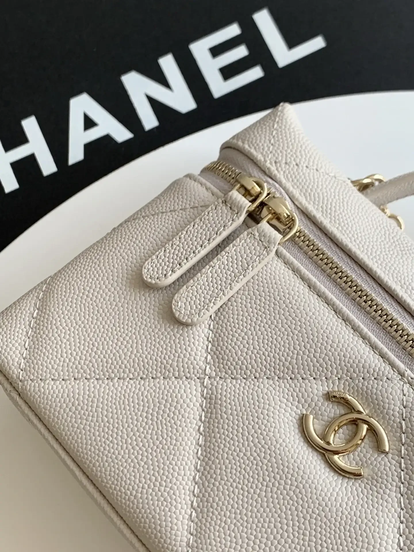 Chanel Grey Quilted Leather Top Handle Bag product photo from LabelPicks