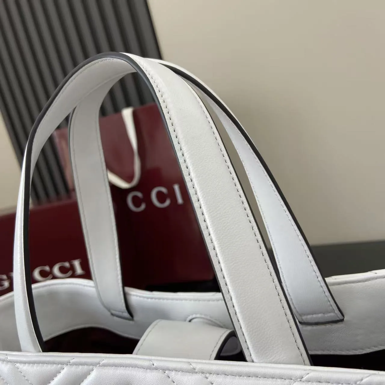 Gucci White Marmont GG Supreme Canvas Tote Bag product photo from LabelPicks