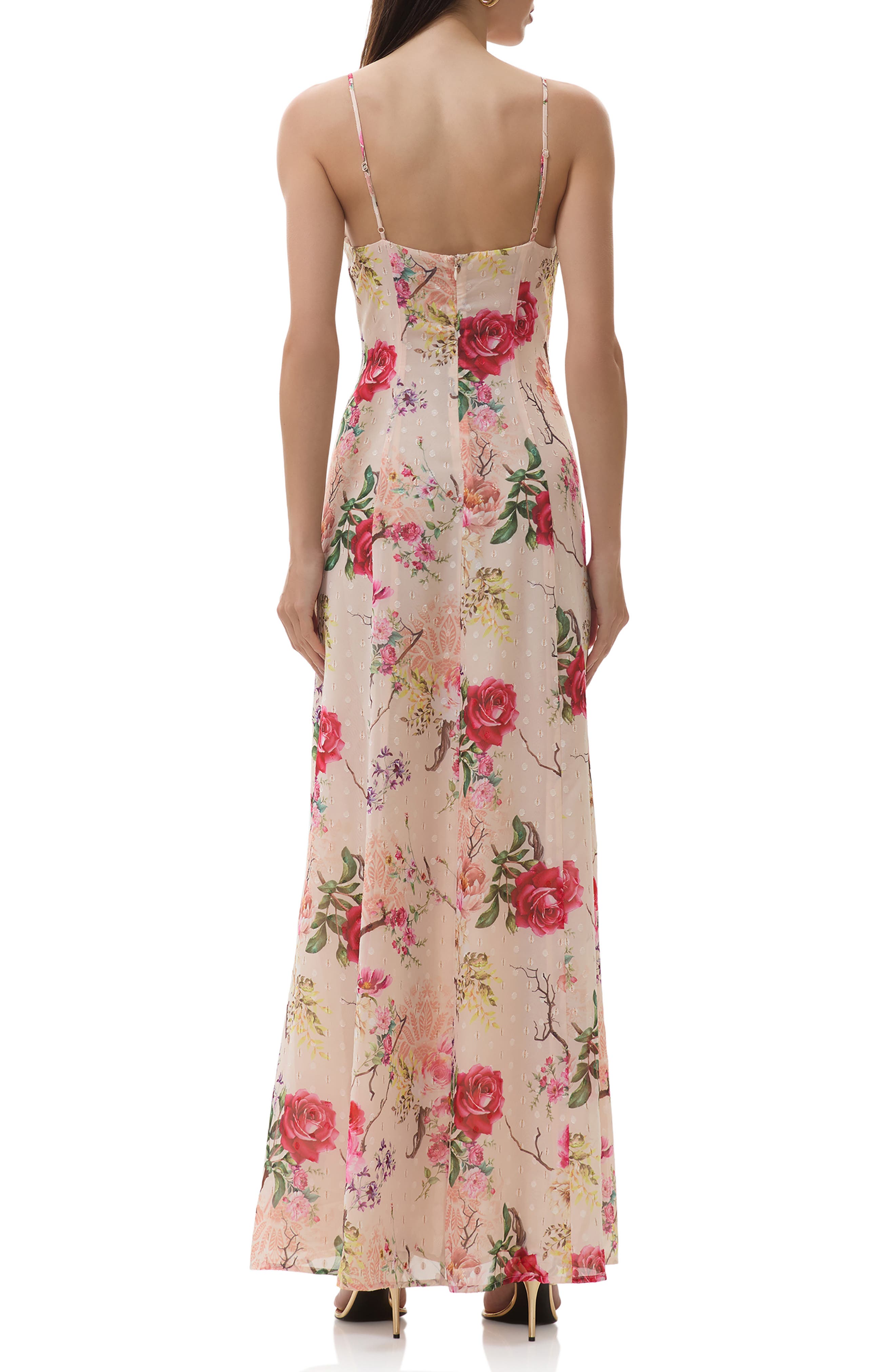 AFRM Lovette Floral Chiffon Gown