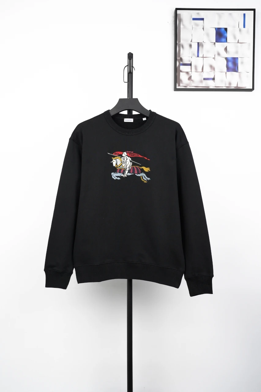 Burberry Black Colorful Equestrian Knight Embroidered Sweatshirt product photo from LabelPicks