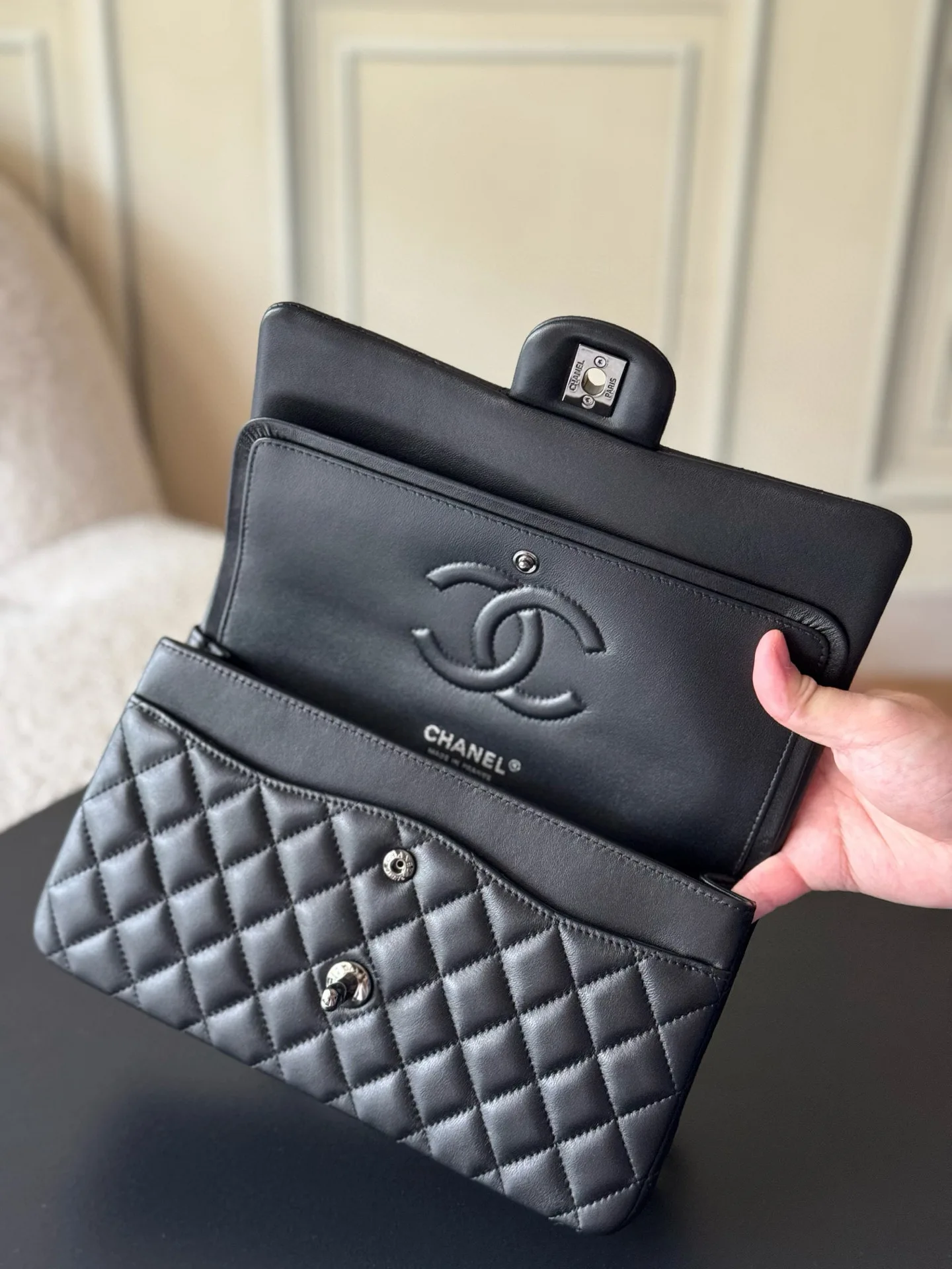 Chanel Classic Flap White Lambskin Shoulder Bag product photo from LabelPicks