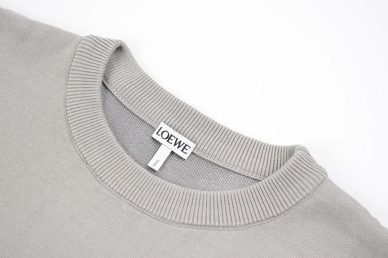 LOEWE Oatmeal Grey Pocket Anagram Crewneck Sweater product photo from LabelPicks