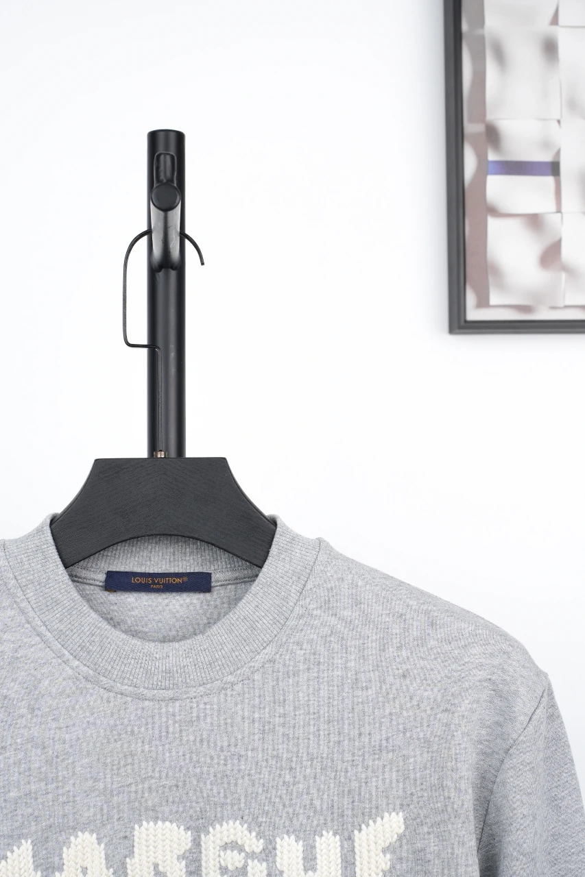 Louis Vuitton Grey Chunky Embroidered Crewneck Sweatshirt product photo from LabelPicks