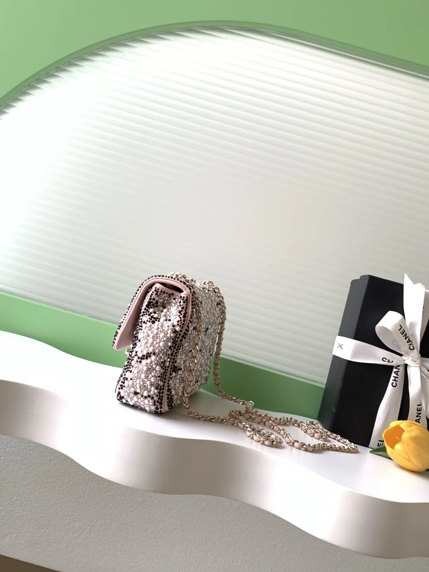 Chanel Grey Crystal Evening Bag product photo from LabelPicks