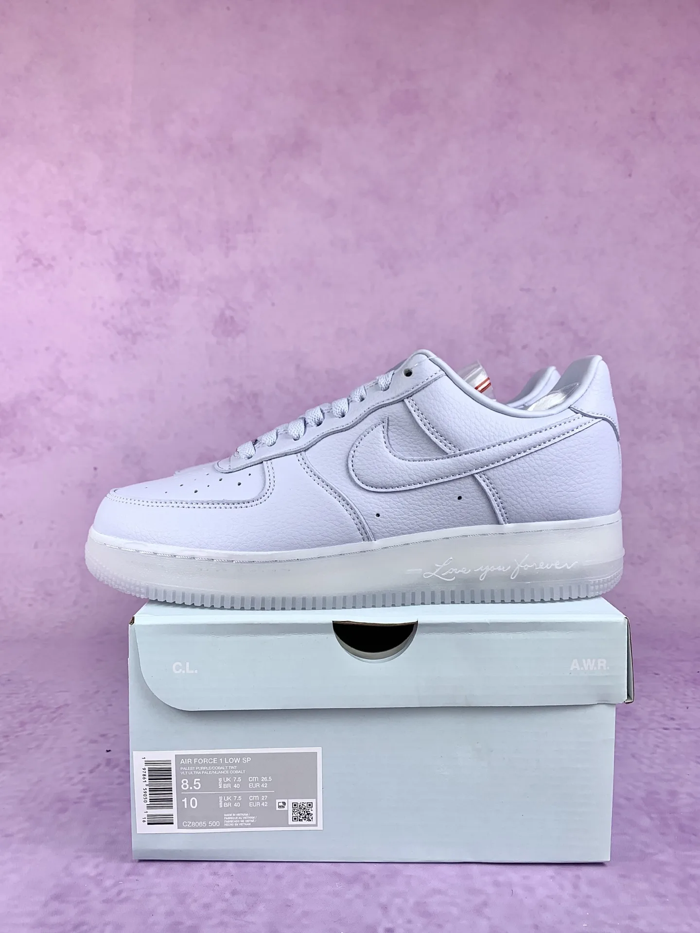NOCTA x Nike Air Force 1 Low “Palest Purple” - Palest Purple/Cobalt Tint/Metallic Silver product photo from LabelPicks