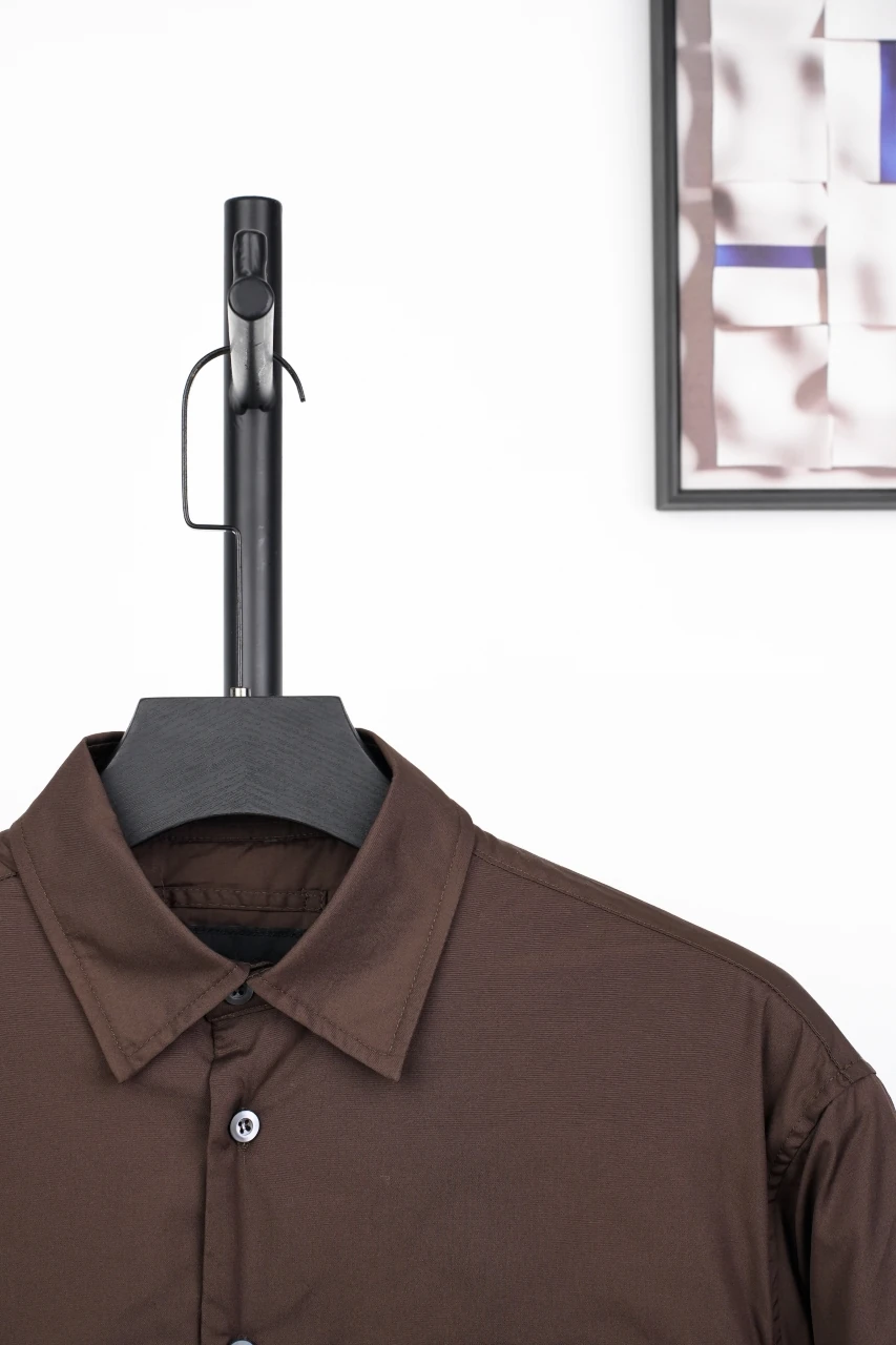 Prada Brown Pocket Triangle Logo Padded Jacket product photo from LabelPicks