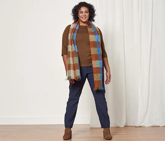 Shirt mit 3/4-Arm, rostbraun