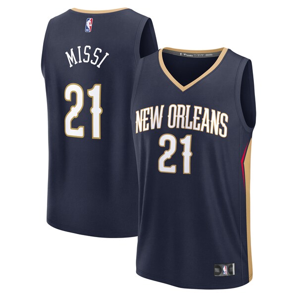 Yves Missi New Orleans Pelicans  Youth 2024 NBA Draft Fast Break Player Jersey - Icon Edition - Navy
