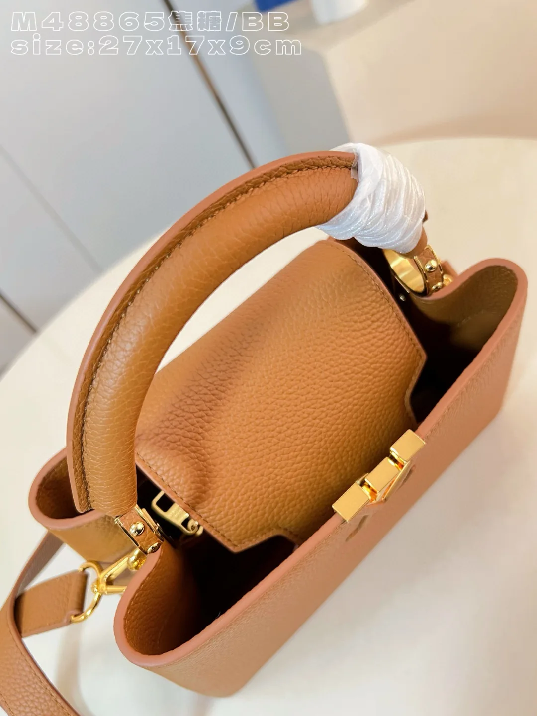 Louis Vuitton Brown Capucines Grained Leather Crossbody Bag product photo from LabelPicks