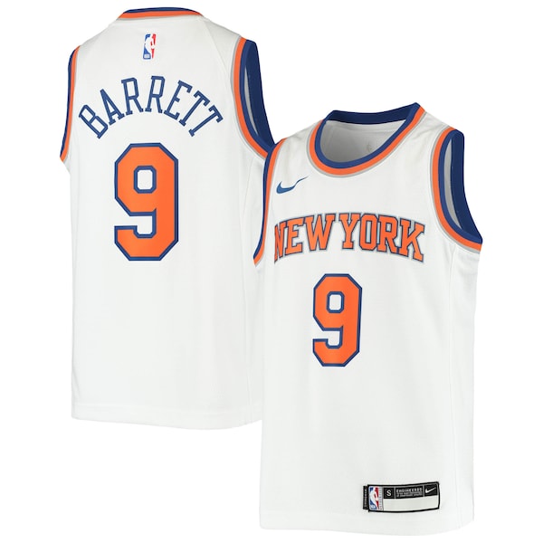 RJ Barrett New York Knicks Nike Youth Swingman Jersey - Association Edition - White