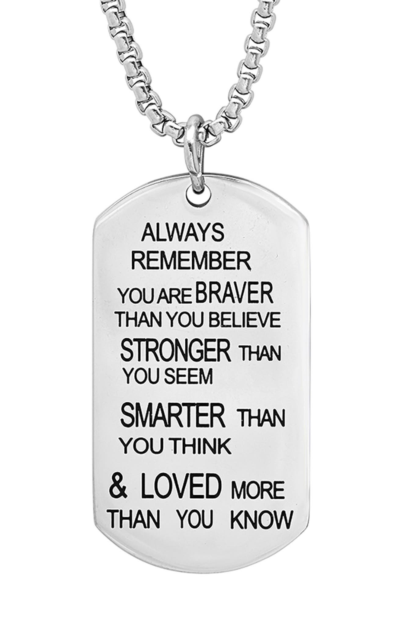 HMY JEWELRY Inspiration Dog Tag Necklace