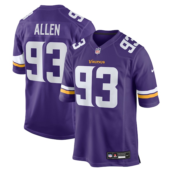 Jonathan Allen Minnesota Vikings Nike Team Game Jersey -  Purple