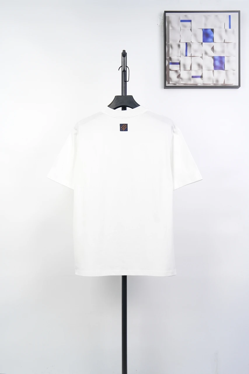 Louis Vuitton White Line Embroidered T-Shirt product photo from LabelPicks