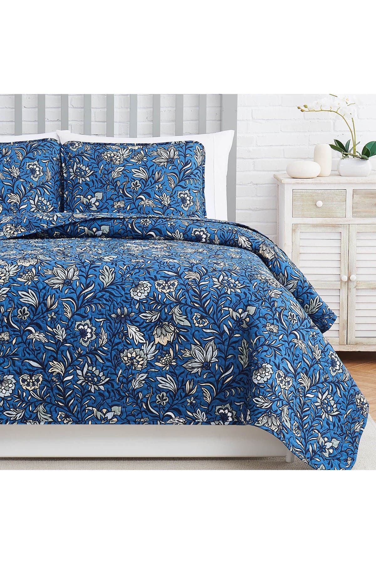 SOUTHSHORE FINE LINENS Blooming Blossoms Oversized Quilt Cover Set