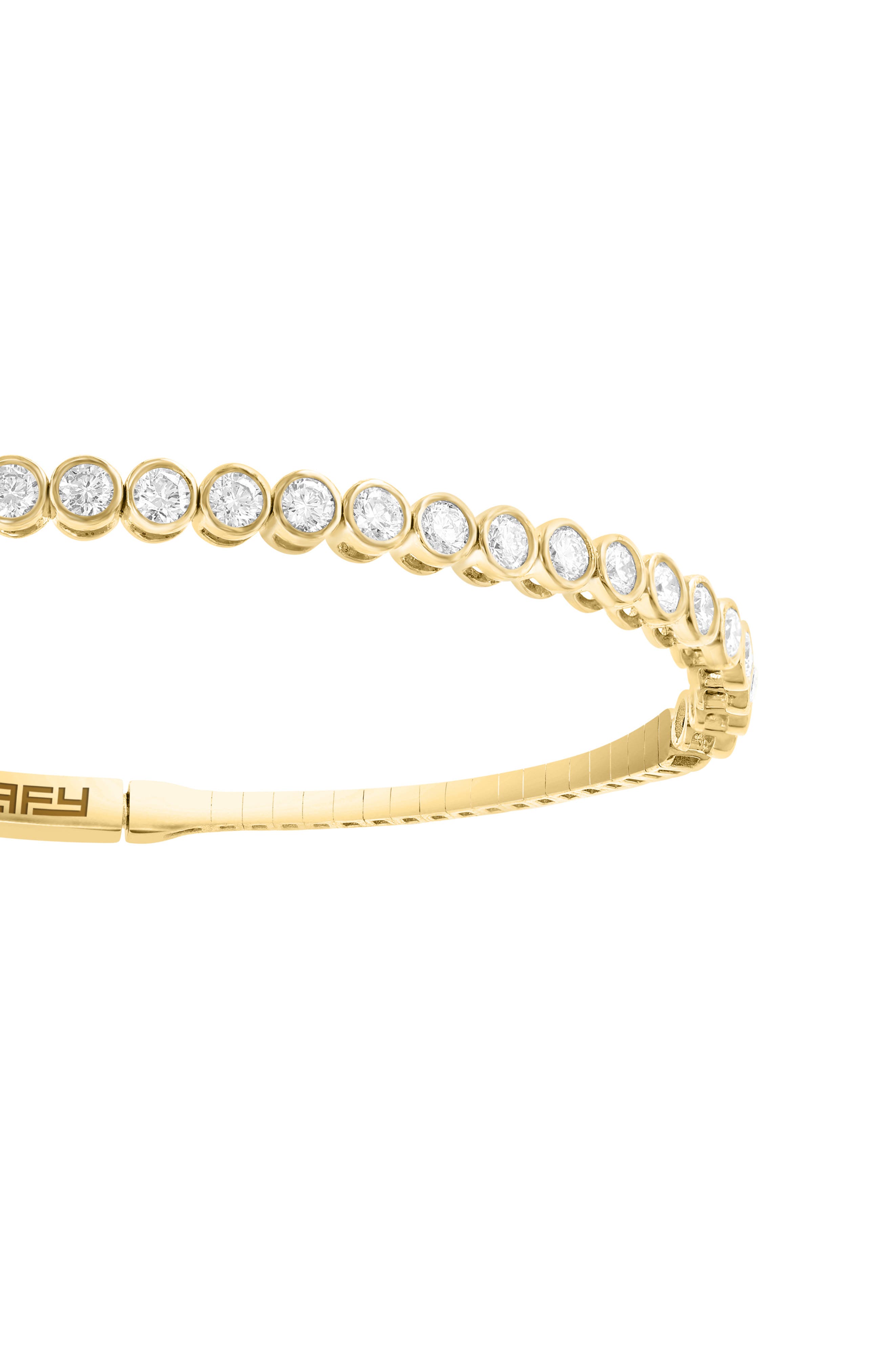 EFFY 14K Gold Plated Sterling Silver Lab Grown Diamond Bangle Bracelet