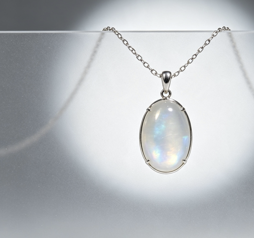 Solvellae Ethereal Moonstone Pendant Necklace