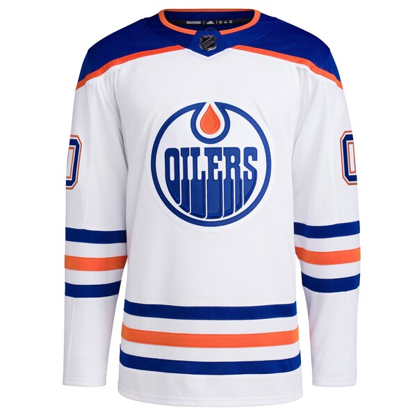 Edmonton Oilers adidas  Away  Primegreen Authentic Custom Jersey - White
