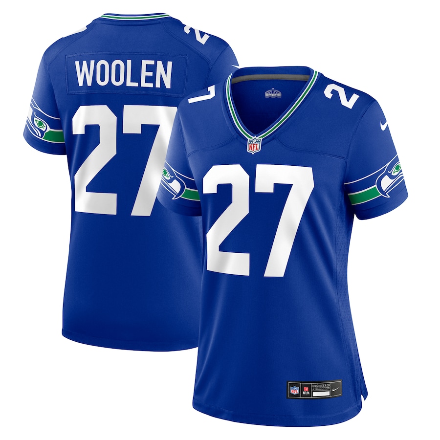 Tariq Woolen Seattle Seahawks Nike Women's Throwback Player Game Jersey - Royal