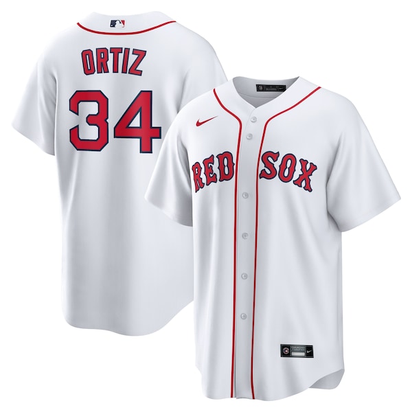 David Ortiz Boston Red Sox Nike Home Replica Player Jersey - White/Gray/Navy/Red