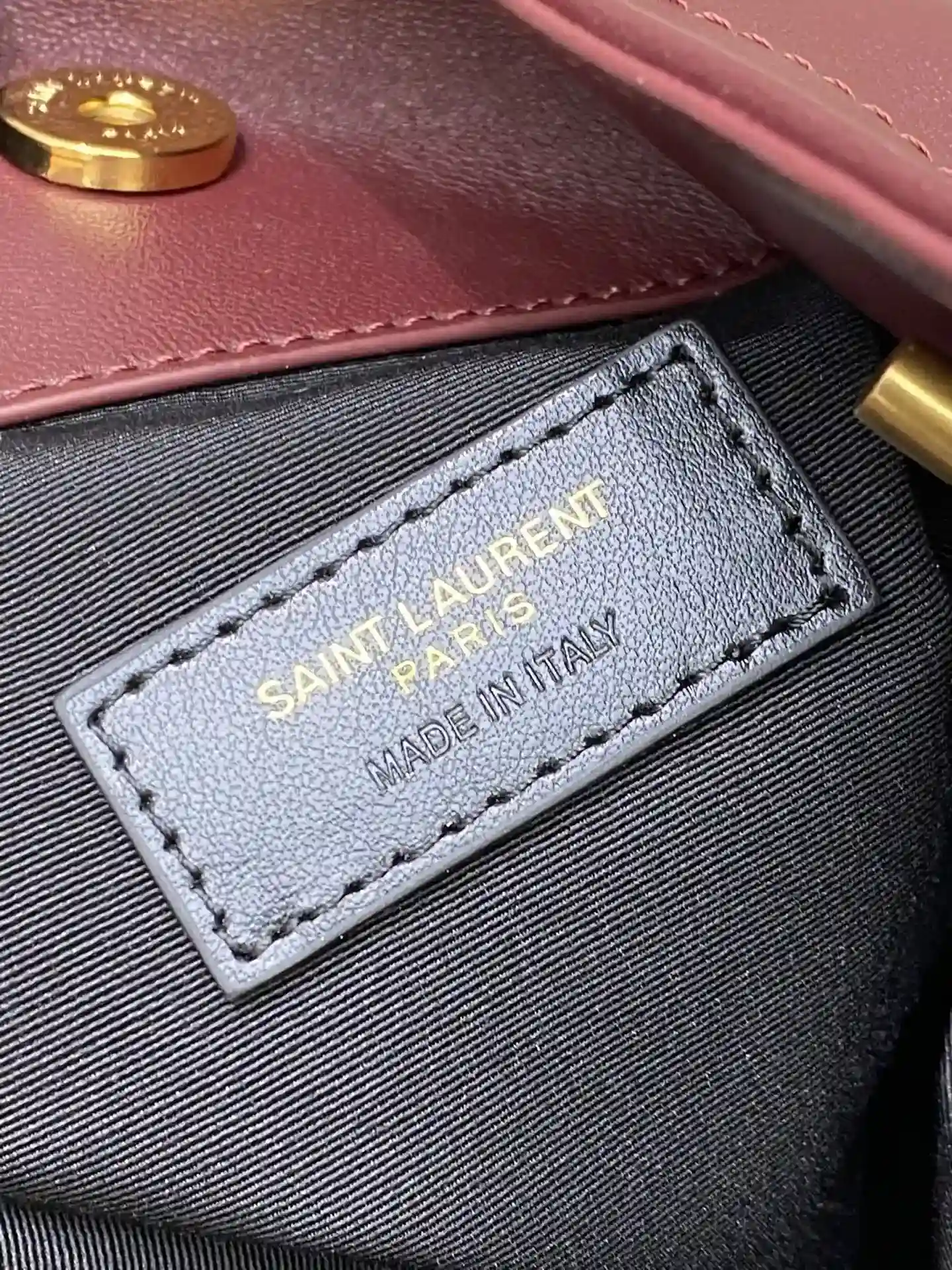 Saint Laurent Jamie Burgundy Lambskin Bucket Bag product photo from LabelPicks