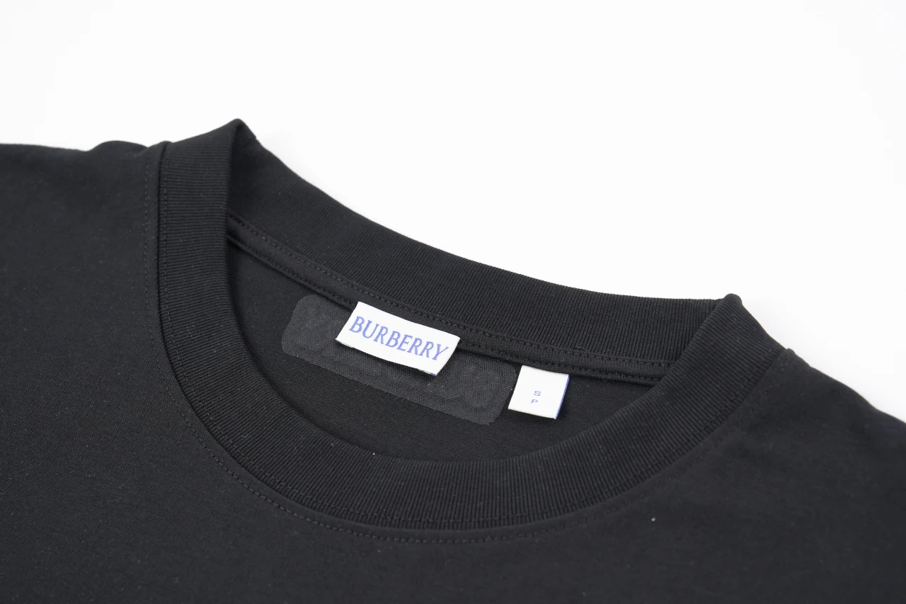 Burberry Black Check Sleeve Trim Crewneck T-Shirt product photo from LabelPicks