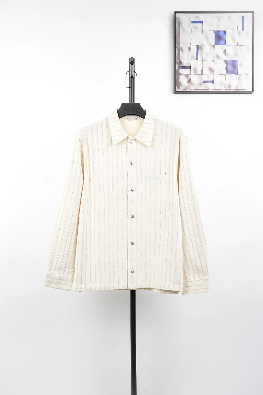 Dior Cream Stripe Pocket Letter Shirt Jacket product photo from LabelPicks