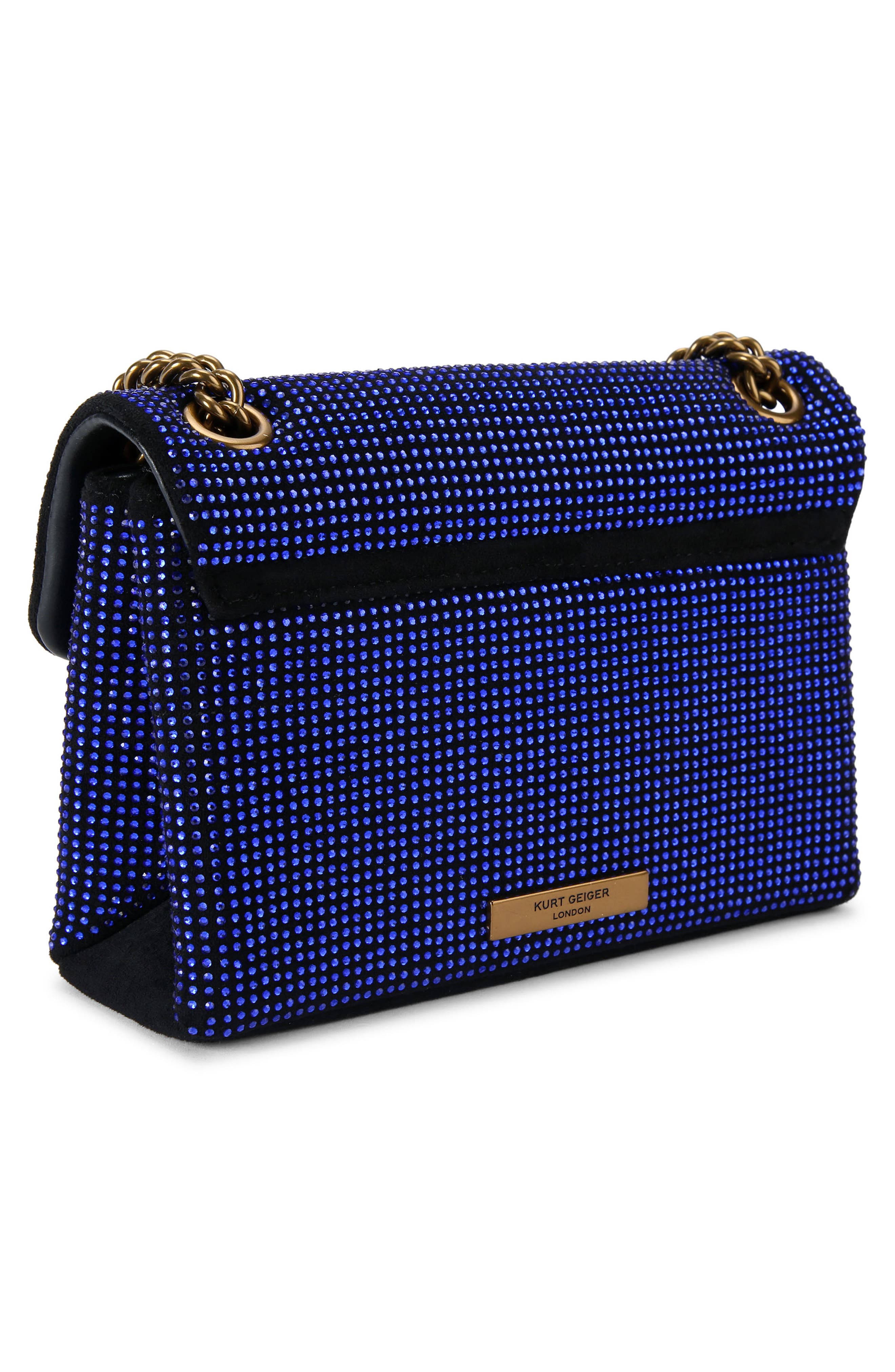 Kurt Geiger London Mini Kensington Embellished Fabric Convertible Crossbody Bag