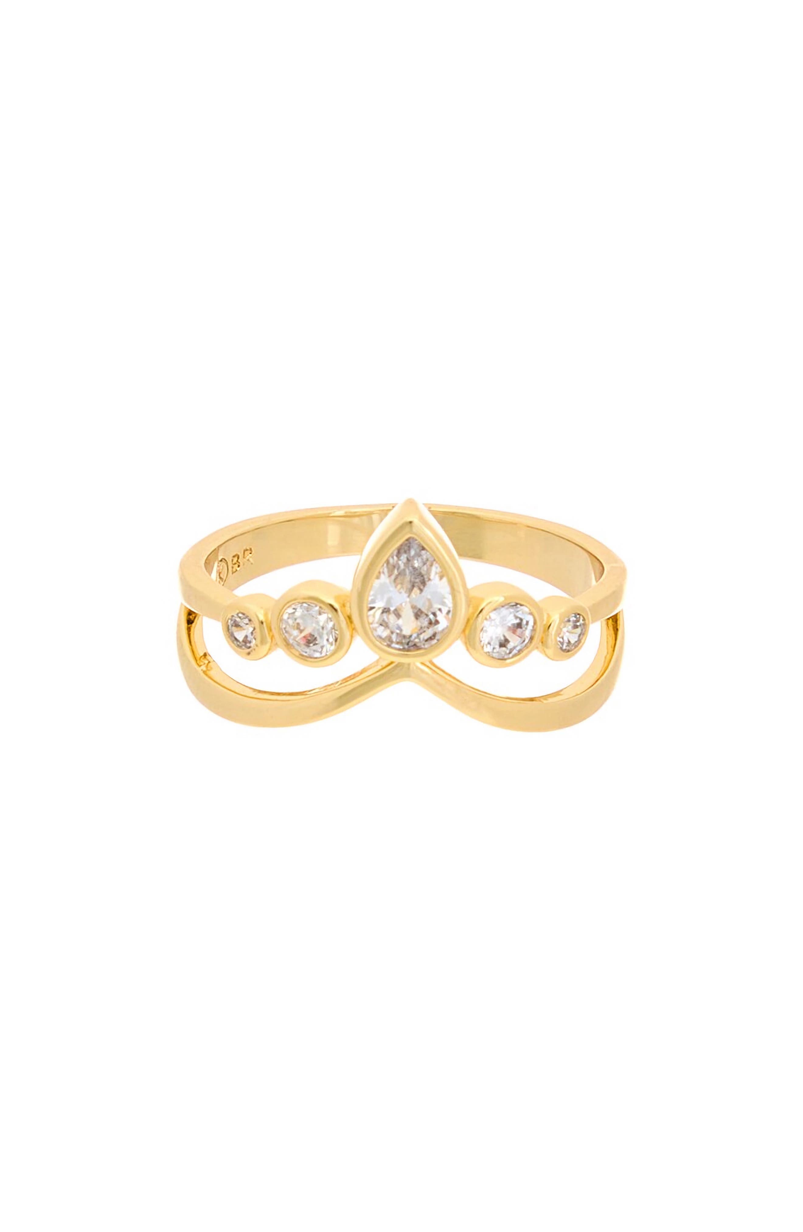 Juvell Cubic Zirconia Crown Ring