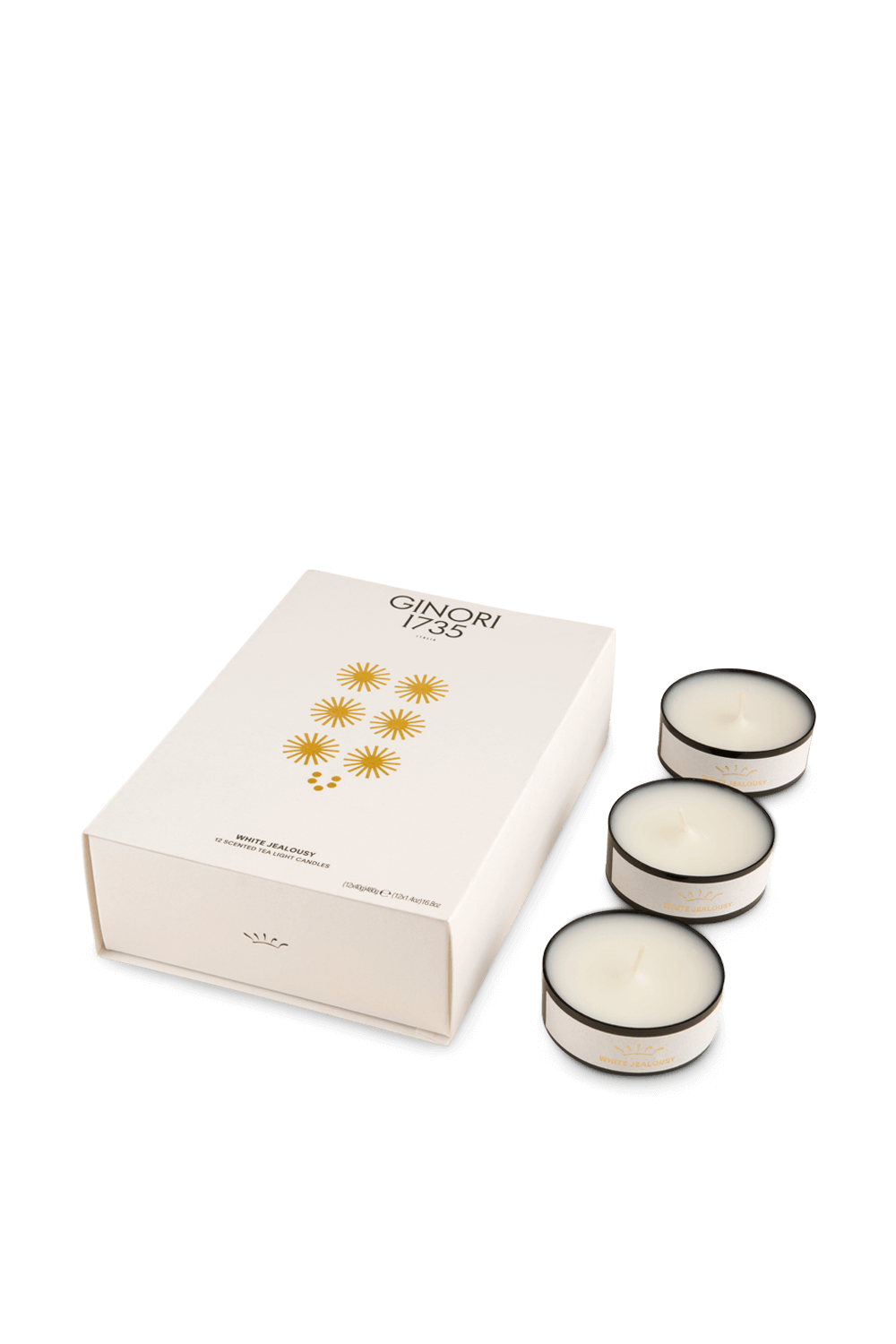 GINORI 1735 12 White Jealousy Tealight scented candles