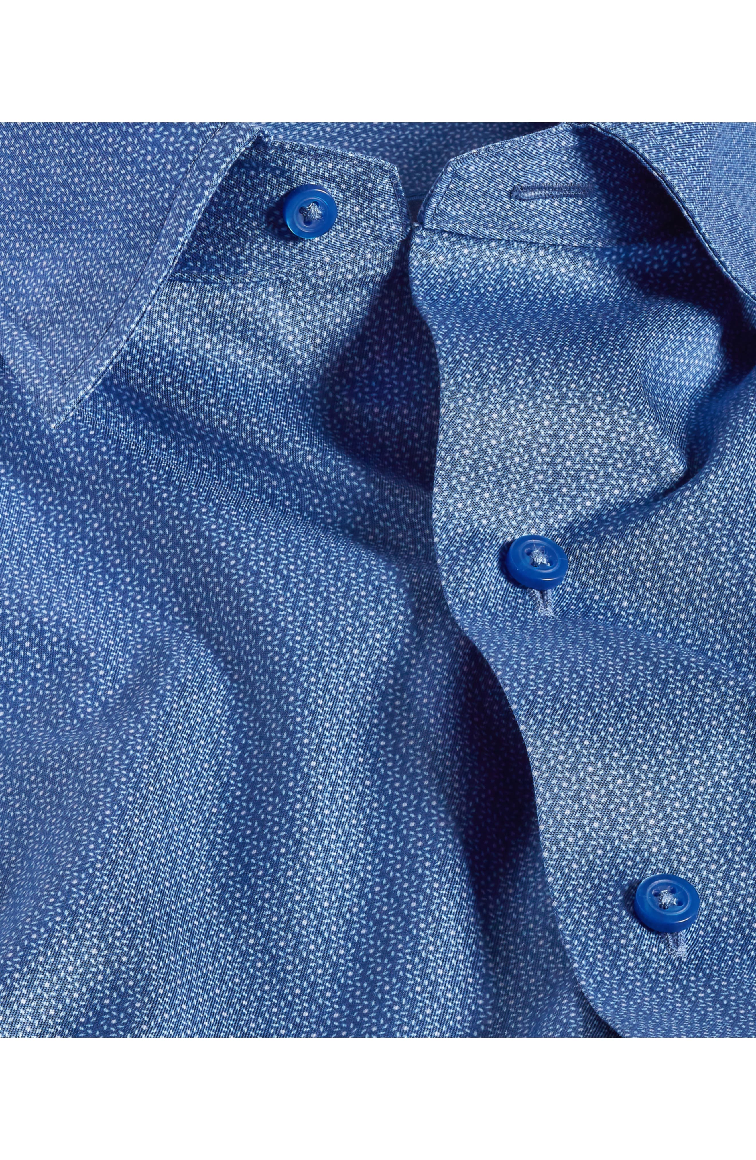 David Donahue Neat Print Sport Shirt