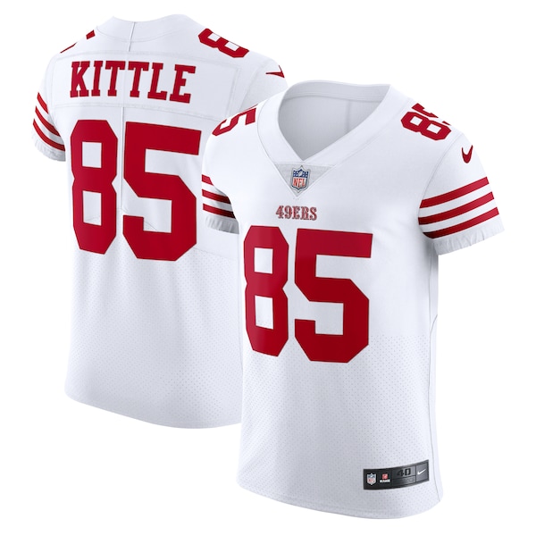 George Kittle San Francisco 49ers Nike Vapor Elite Jersey - White/Red/Scarlet