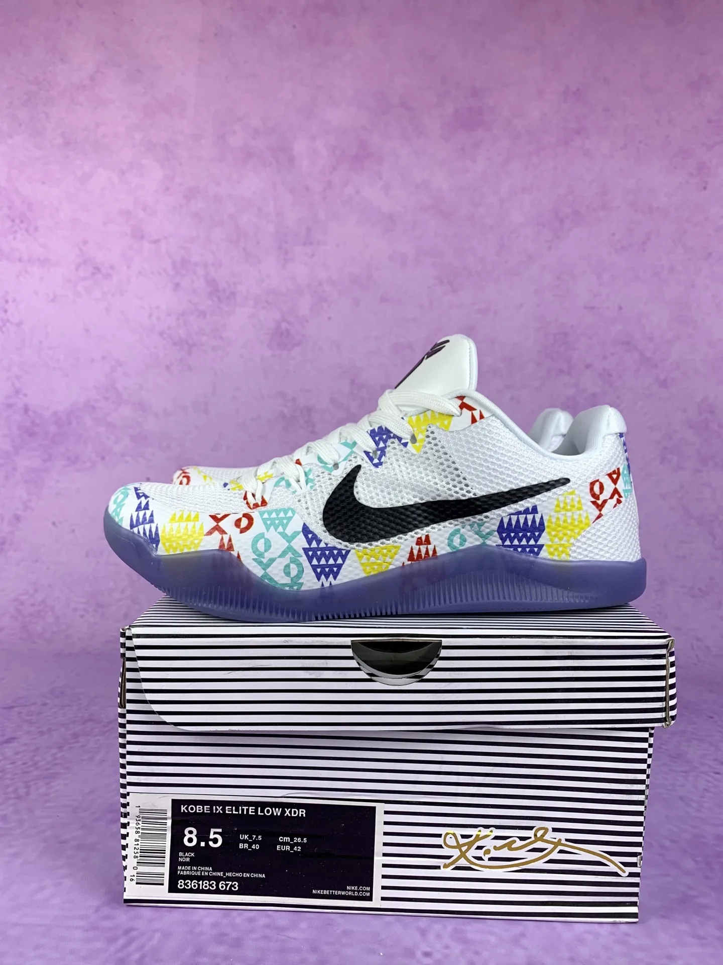 Kobe 11 EM Low 'Fundamental White Ice' Custom Basketball Shoes product photo from LabelPicks