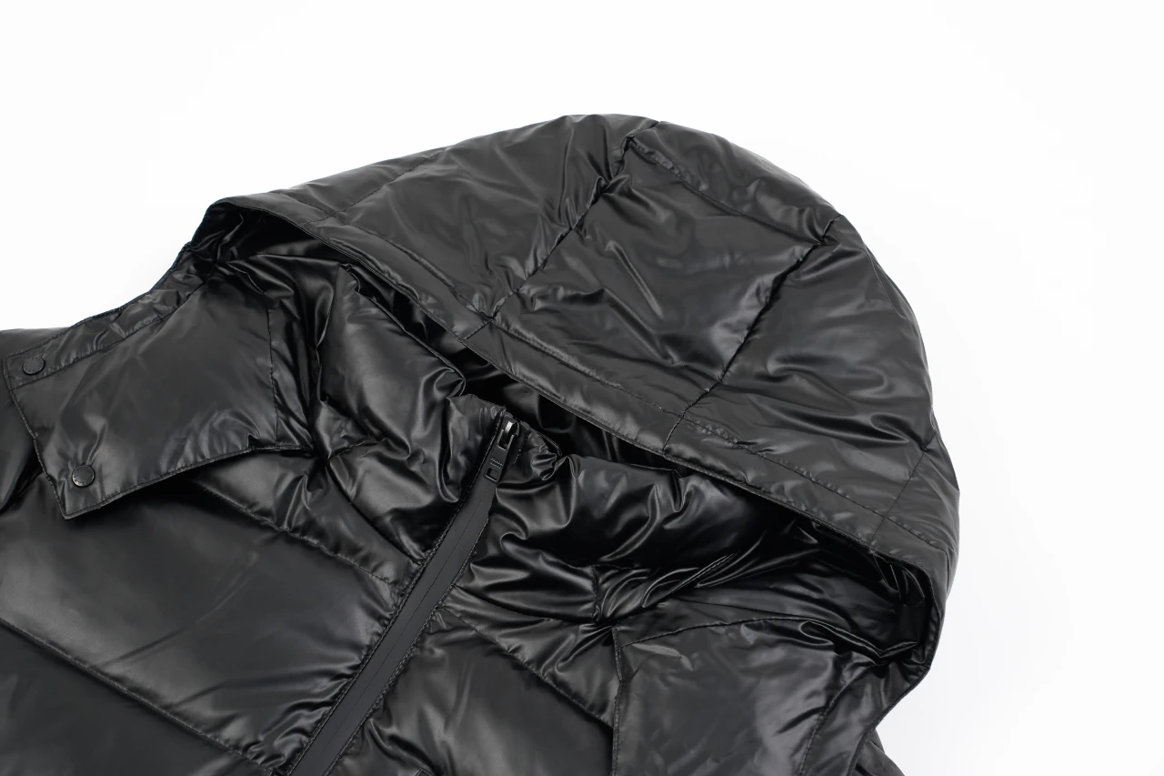 Prada Black Hooded Triangle Logo Down Jacket product photo from LabelPicks