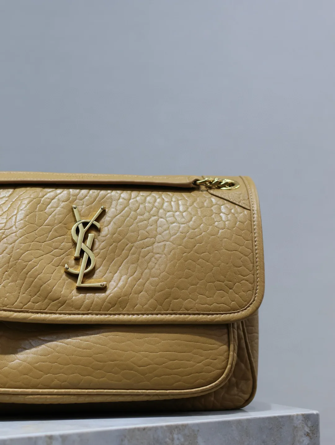 Saint Laurent Niki Yellow Lambskin Shoulder Bag product photo from LabelPicks