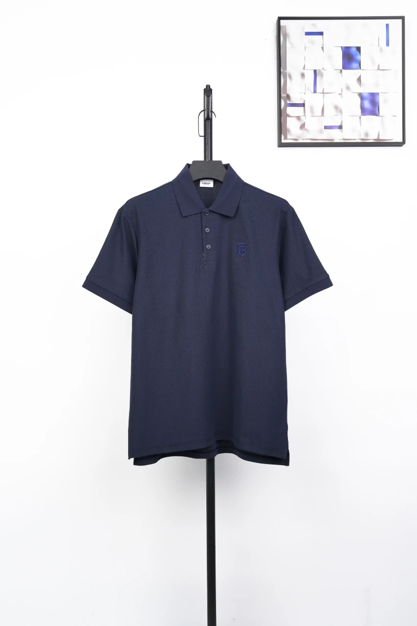 Burberry Navy Small BT Embroidered Short Sleeve Polo Shirt product photo from LabelPicks