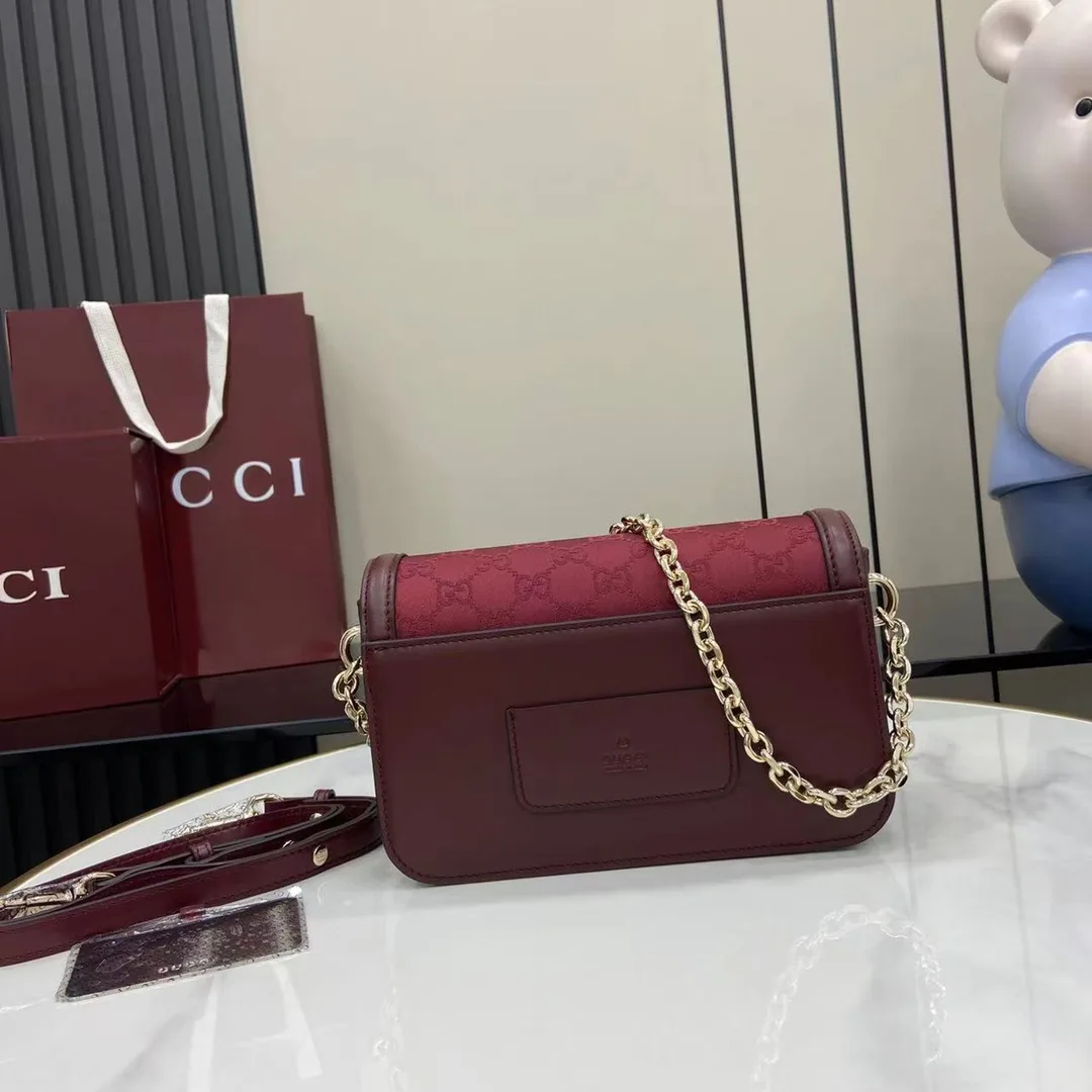 Gucci Red Monogram Canvas Crossbody Bag product photo from LabelPicks
