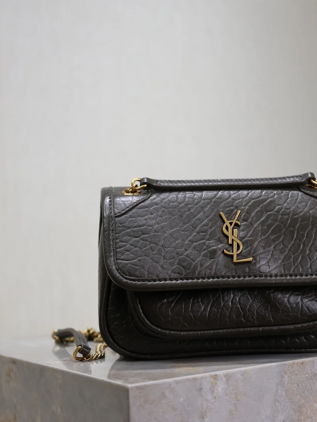 Saint Laurent Green Niki Lambskin Crossbody Bag product photo from LabelPicks